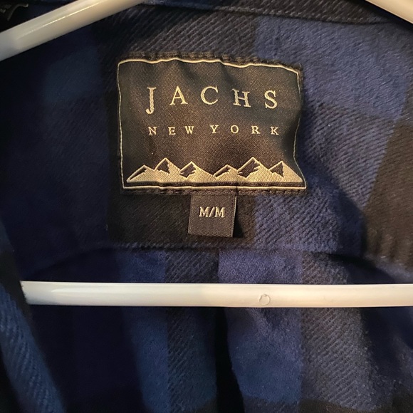 Jachs New York Heavy Flannel Blue/Black Shacket GUC Men’s Medium - Picture 2 of 5